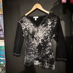 Black and White Paisley Cardigan